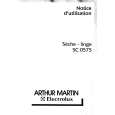ARTHUR MARTIN ELECTROLUX SC0575 Owners Manual ARTHUR MARTIN ELECTROLUX SC0575 Owners Manual