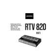 GRUNDIG RTV 820 Owners Manual GRUNDIG RTV 820 Owners Manual