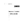 ZANUSSI ZFK25/10R Owners Manual ZANUSSI ZFK25/10R Owners Manual