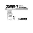 BOSS GEB-7 Owners Manual BOSS GEB-7 Owners Manual