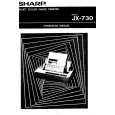SHARP JX730 Owners Manual SHARP JX730 Owners Manual