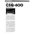 ROLAND CSQ-600 Owners Manual ROLAND CSQ-600 Owners Manual
