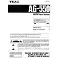 TEAC AG-550 Owners Manual TEAC AG-550 Owners Manual