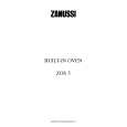 ZANUSSI ZOS5NK Owners Manual ZANUSSI ZOS5NK Owners Manual