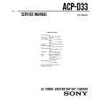 SONY ACPD33 Service Manual SONY ACPD33 Service Manual