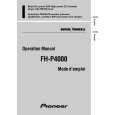 PIONEER FH-P4000/UC Owners Manual PIONEER FH-P4000/UC Owners Manual