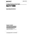 SONY SCT100 Owners Manual SONY SCT100 Owners Manual