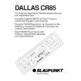 BLAUPUNKT DALLAS CR85 Owners Manual BLAUPUNKT DALLAS CR85 Owners Manual