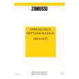ZANUSSI DWS6837 Owners Manual ZANUSSI DWS6837 Owners Manual