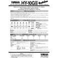 YAMAHA HY-10GII Owners Manual YAMAHA HY-10GII Owners Manual