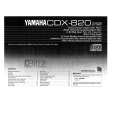 YAMAHA CDX-820 Owners Manual YAMAHA CDX-820 Owners Manual