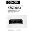 DENON DRM-700A Owners Manual DENON DRM-700A Owners Manual