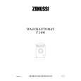 ZANUSSI F1406 Owners Manual ZANUSSI F1406 Owners Manual