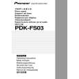 PIONEER PDK-FS03 Owners Manual PIONEER PDK-FS03 Owners Manual