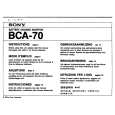 SONY BCA-70 Owners Manual SONY BCA-70 Owners Manual