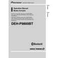 PIONEER DEH-P9800BT/UC Owners Manual PIONEER DEH-P9800BT/UC Owners Manual