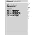 PIONEER DEH-2000MP/XN/EW5 Owners Manual PIONEER DEH-2000MP/XN/EW5 Owners Manual