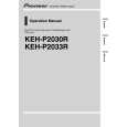PIONEER KEH-P2030R/XM/EW Owners Manual PIONEER KEH-P2030R/XM/EW Owners Manual