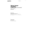 SONY XM-1200HX Owners Manual SONY XM-1200HX Owners Manual