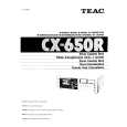 TEAC CX-650R Owners Manual TEAC CX-650R Owners Manual