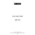 ZANUSSI ZBE602W Owners Manual ZANUSSI ZBE602W Owners Manual