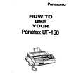PANASONIC UF150 Owners Manual PANASONIC UF150 Owners Manual