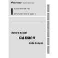 PIONEER GM-D500M Owners Manual PIONEER GM-D500M Owners Manual