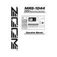 ZOOM MRS-1044 Owners Manual ZOOM MRS-1044 Owners Manual