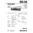 SONY MDS-S40 Owners Manual SONY MDS-S40 Owners Manual
