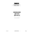 ZANUSSI ZSF6161S Owners Manual ZANUSSI ZSF6161S Owners Manual
