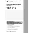 PIONEER VSX816K Owners Manual PIONEER VSX816K Owners Manual