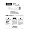 PIONEER A-502R Owners Manual PIONEER A-502R Owners Manual