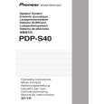 PIONEER PDP-S40/XTW/E5 Owners Manual PIONEER PDP-S40/XTW/E5 Owners Manual