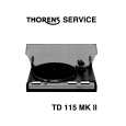THORENS TD115MKII Service Manual THORENS TD115MKII Service Manual