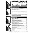 ZOOM GFX-1 Owners Manual ZOOM GFX-1 Owners Manual