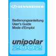SENNHEISER UNIPOLAR 2002 Owners Manual SENNHEISER UNIPOLAR 2002 Owners Manual