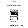 ELECTROLUX GH60-4VCWE Owners Manual ELECTROLUX GH60-4VCWE Owners Manual