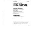 SONY EXM-302 Owners Manual SONY EXM-302 Owners Manual