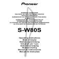 PIONEER S-W80S Owners Manual PIONEER S-W80S Owners Manual