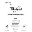 WHIRLPOOL MW3200XS0 Parts Catalog WHIRLPOOL MW3200XS0 Parts Catalog