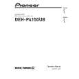 PIONEER DEH-P4150UB/XS/ES Owners Manual PIONEER DEH-P4150UB/XS/ES Owners Manual