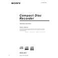 SONY RCDW1 Owners Manual SONY RCDW1 Owners Manual