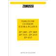 ZANUSSI ZP 2315 Owners Manual ZANUSSI ZP 2315 Owners Manual