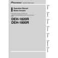 PIONEER DEH-1800R/XN/EW Owners Manual PIONEER DEH-1800R/XN/EW Owners Manual