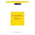 ZANUSSI ZBS610N Owners Manual ZANUSSI ZBS610N Owners Manual