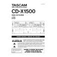 TEAC CD-X1500 Owners Manual TEAC CD-X1500 Owners Manual