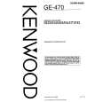 KENWOOD GE-470 Owners Manual KENWOOD GE-470 Owners Manual