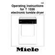 MIELE T1036 Owners Manual MIELE T1036 Owners Manual