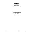ZANUSSI DA4142 Owners Manual ZANUSSI DA4142 Owners Manual