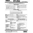 YAMAHA HY-25G Owners Manual YAMAHA HY-25G Owners Manual